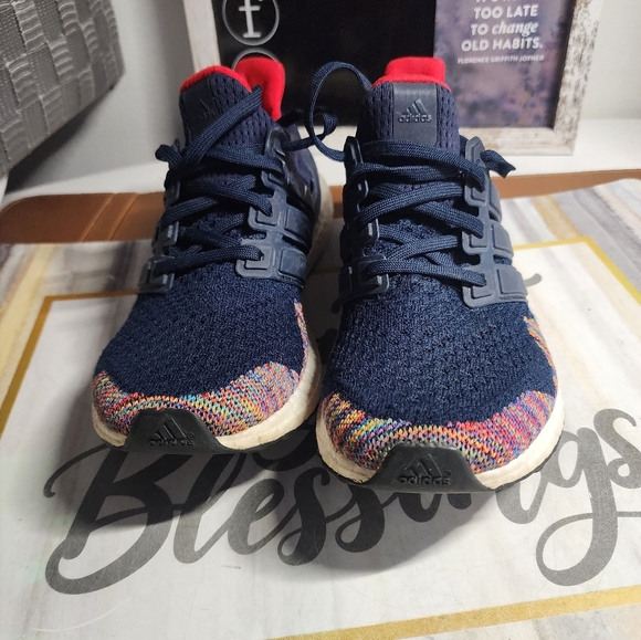 ADIDAS ULTRA BOOST 1.0 SIZE 7 MULTI COLOR TOE NAVY LIKE CHINESE NEW YEAR BB7801 - Picture 3 of 5